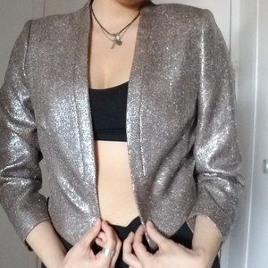 GUC - H&M SZ 8 Sparkly Cropped Blazer